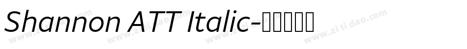 Shannon ATT Italic字体转换